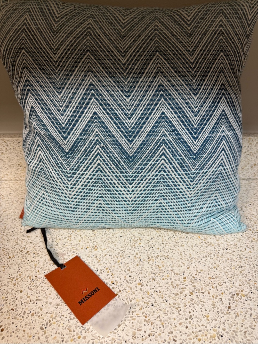 Missoni Ombre Blue Chevron Throw Pillow 18x18